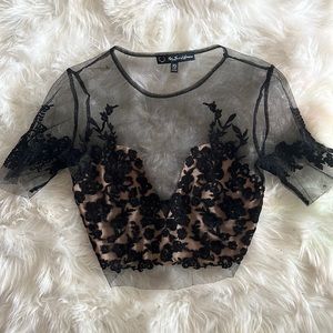 For love and lemons lace crop top